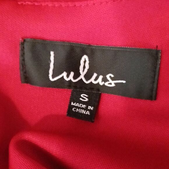 LULUS Made for me Cherry red flounce sleeve mini whimsigoth dress size small - Picture 11 of 13